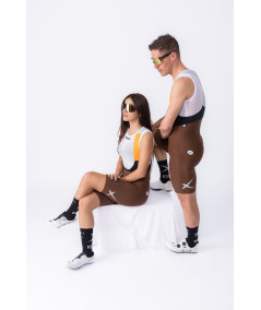 Plain-X bib shorts – Brown