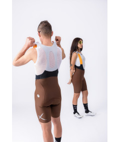 Plain-X bib shorts – Brown